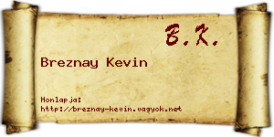 Breznay Kevin névjegykártya