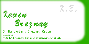 kevin breznay business card